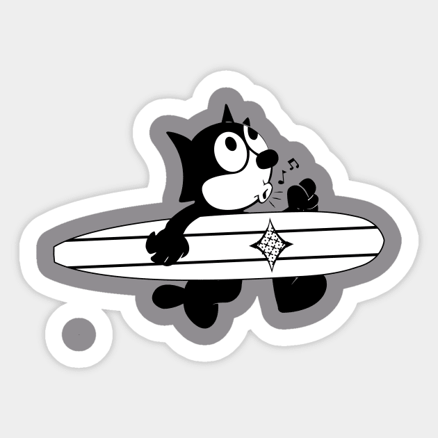 Surf Cat Sticker by HR411design